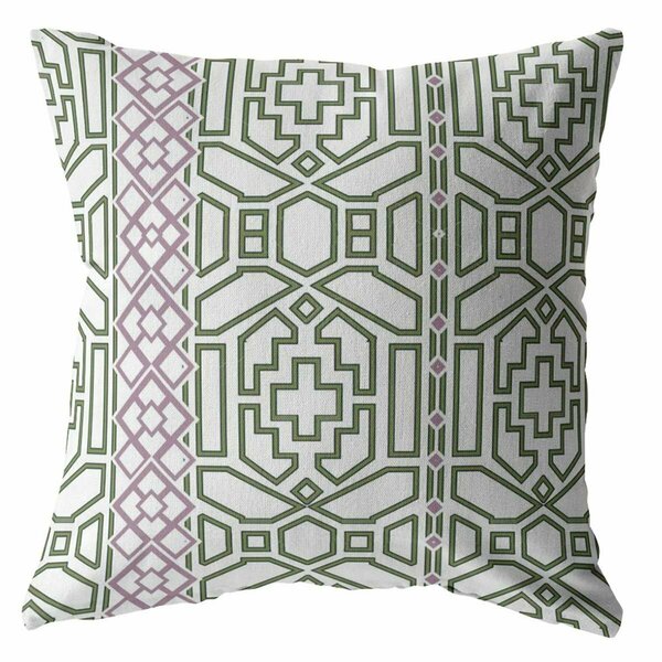 Palacedesigns 26 in. White Bird Maze Indoor & Outdoor Throw Pillow PA3656662